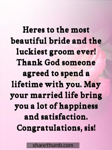 wedding wishes to your sister